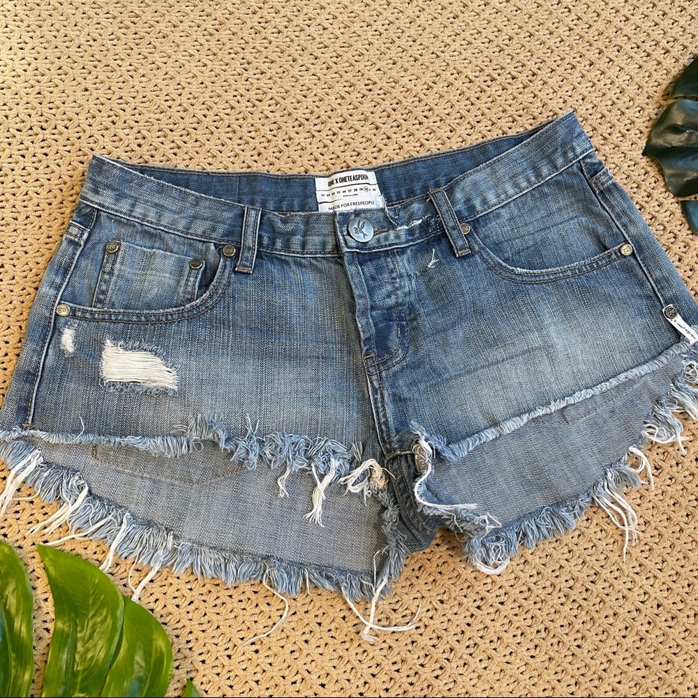 Free People denim shorts